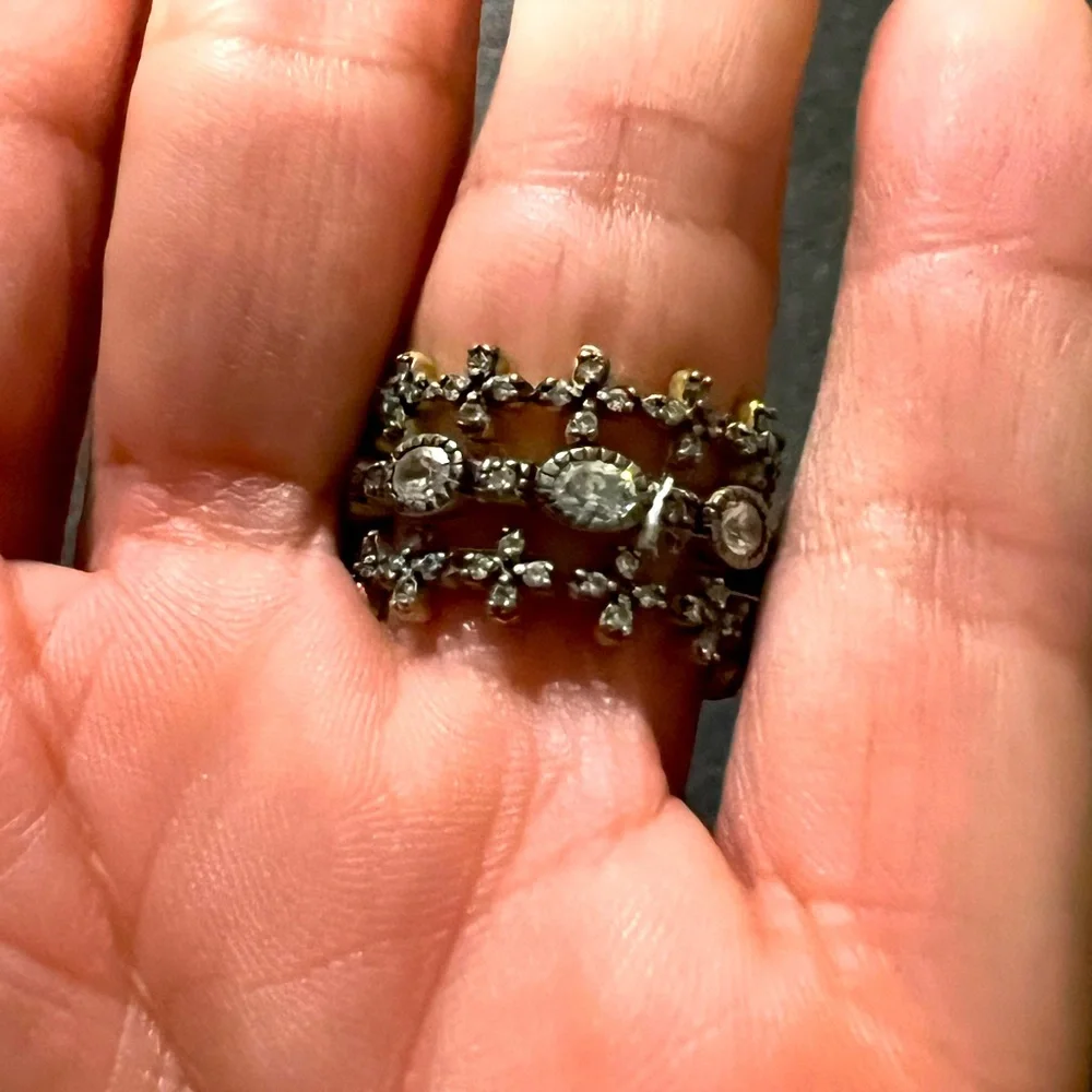 Frieda Rothman size 7 -3 stackable ring. Like new - Picture 2 of 3
